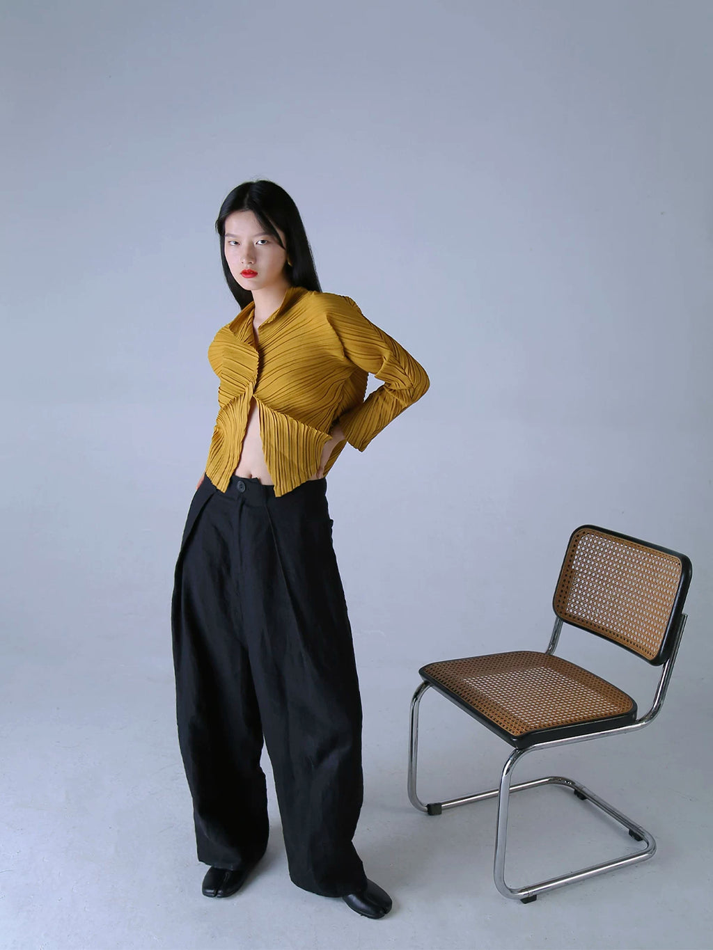 Aureate Exoskeleton Pleat Shirt