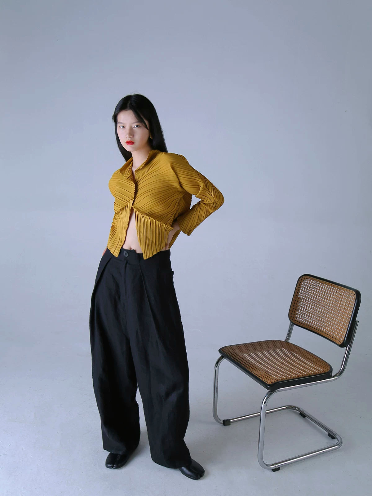 Aureate Exoskeleton Pleat Shirt