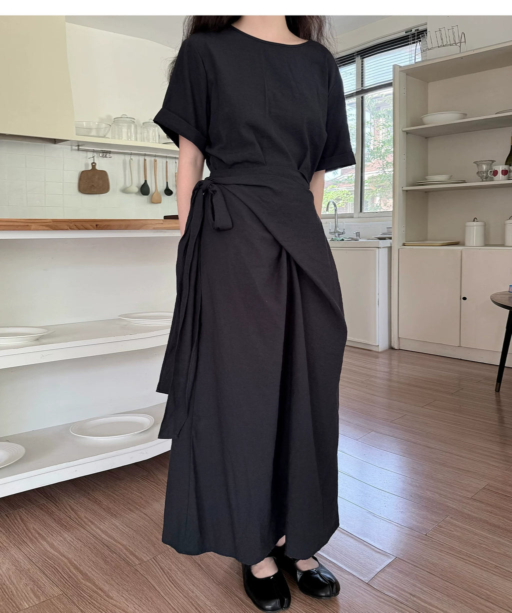 Cocoon Wrap Tie Dress