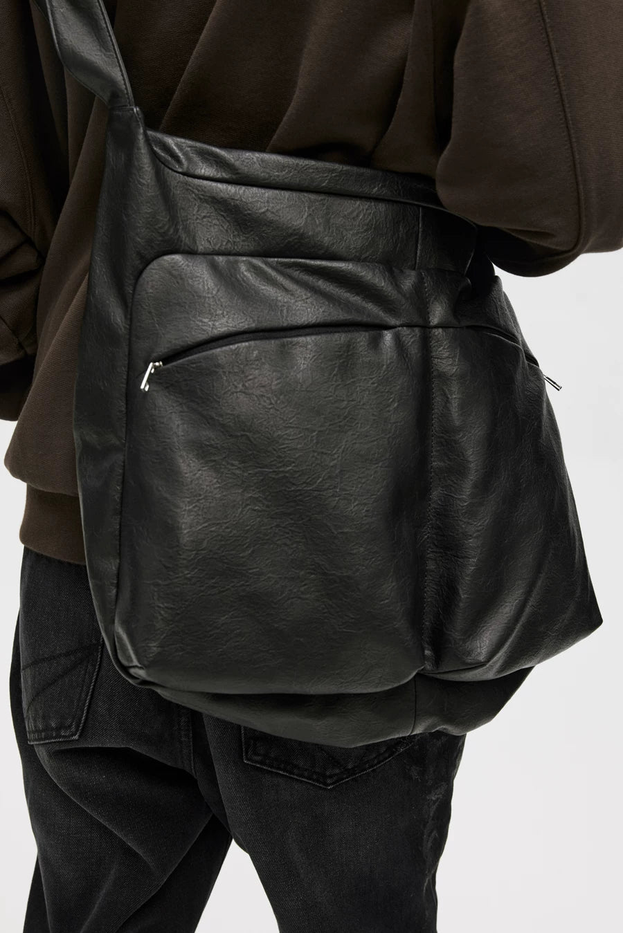 Bow Strap Slouch Messenger Bag