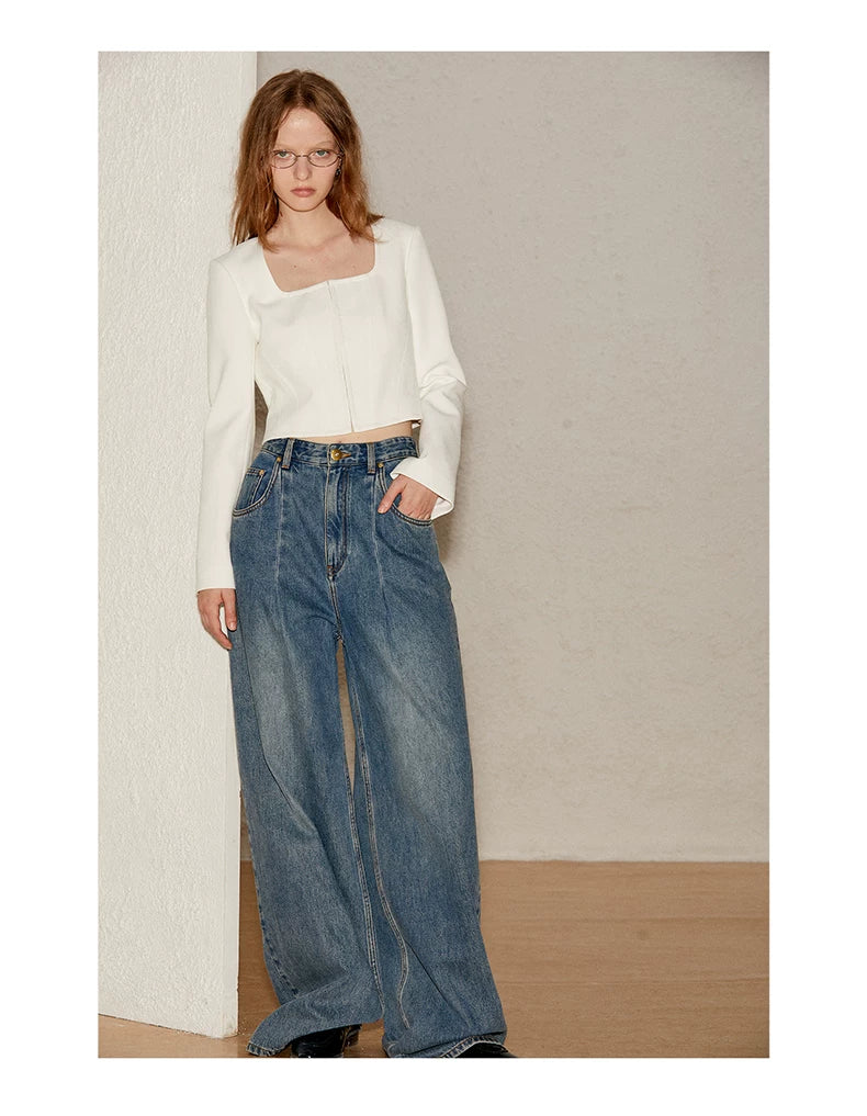 Wide Leg Structural Jeans