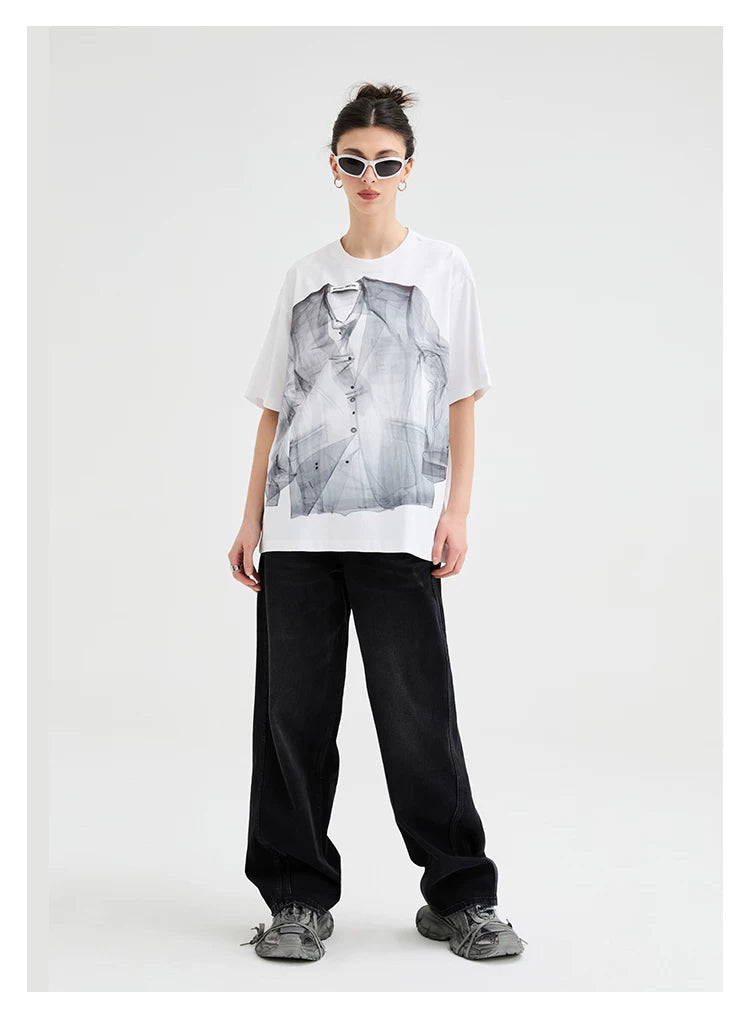 Trompe L’Oeil Print Tee