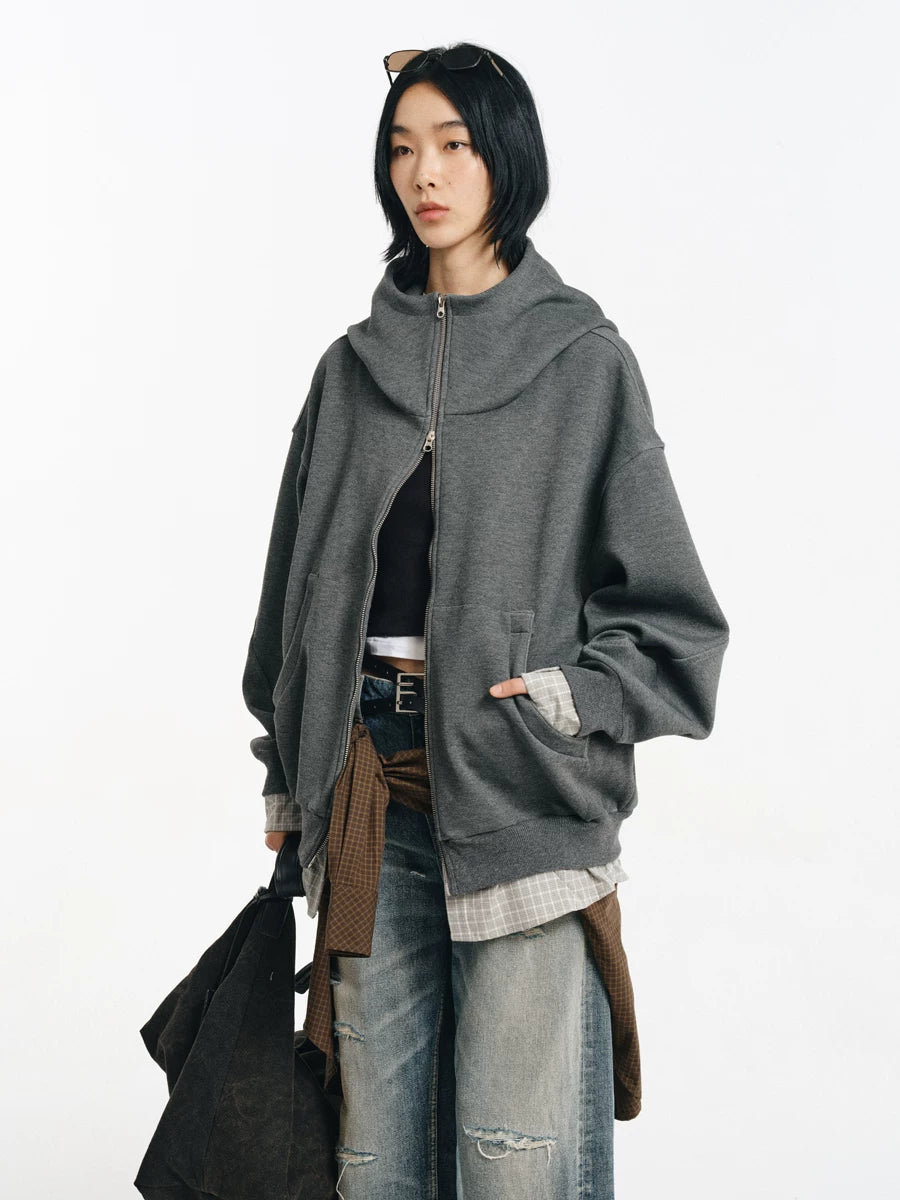 Detachable Plaid Layer Hoodie