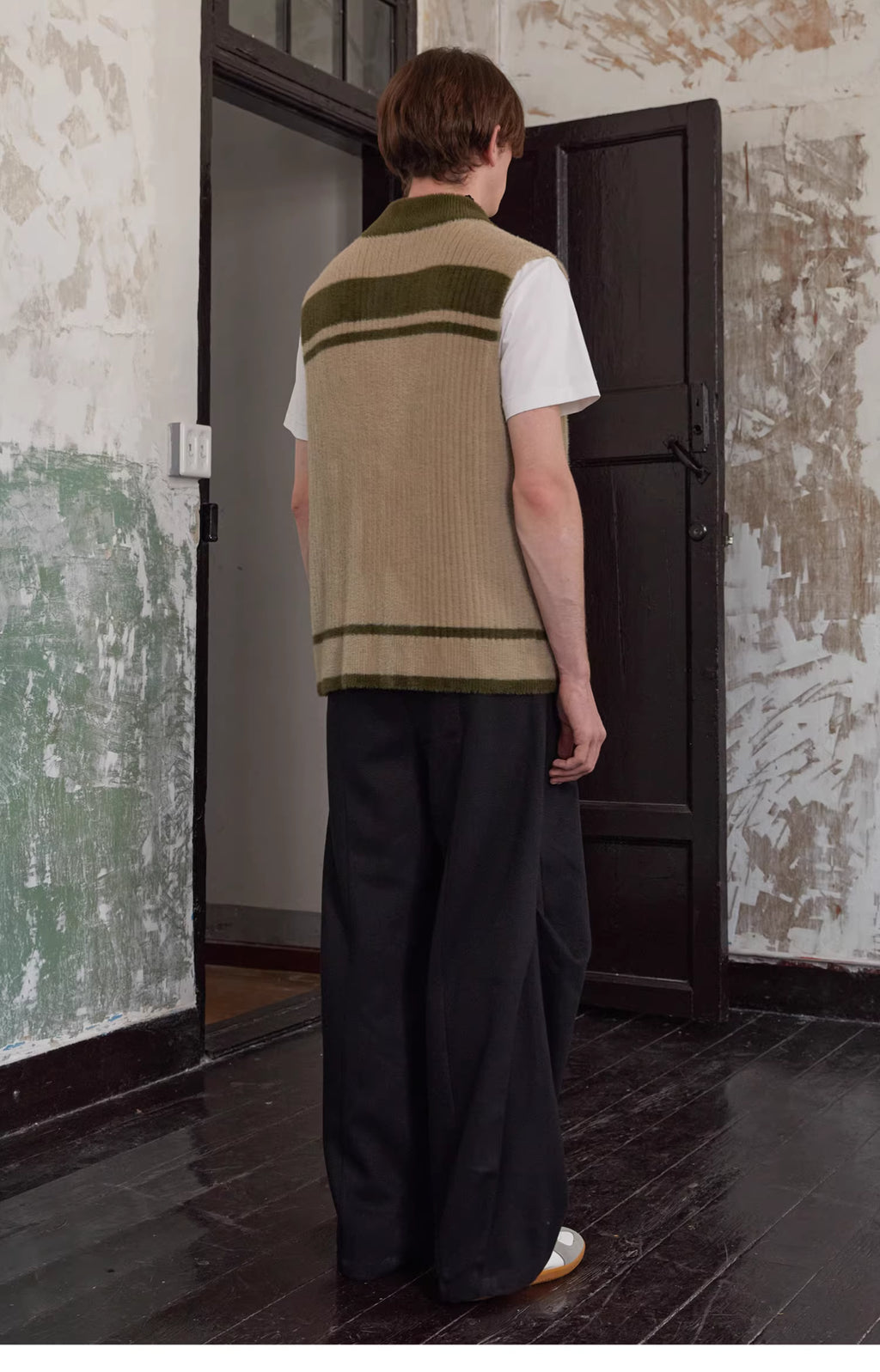 Striated Rib Knit Vest