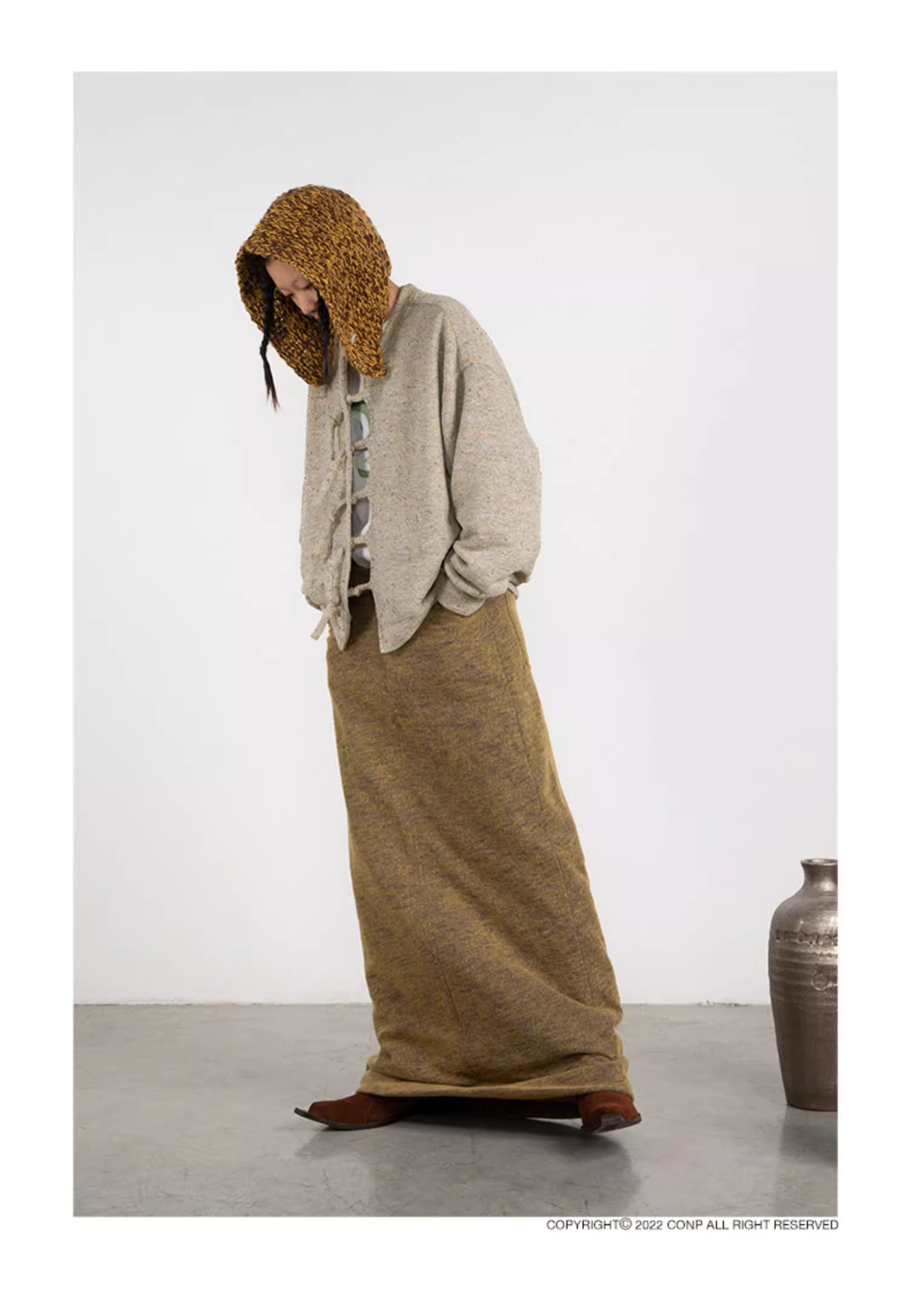 Reversible Knit Cardigan with Frog Closures