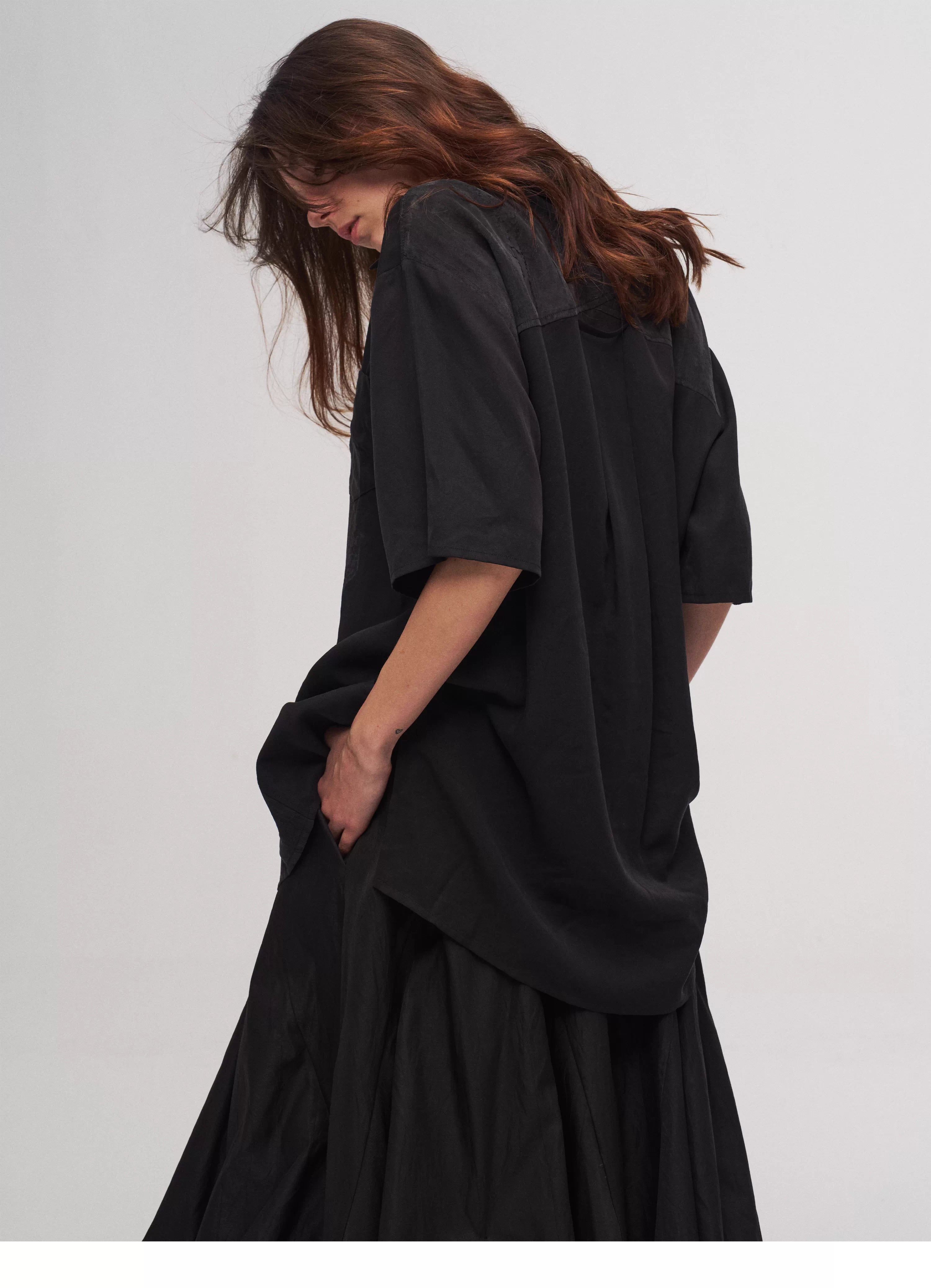 Tulip Skirt in Black Ink