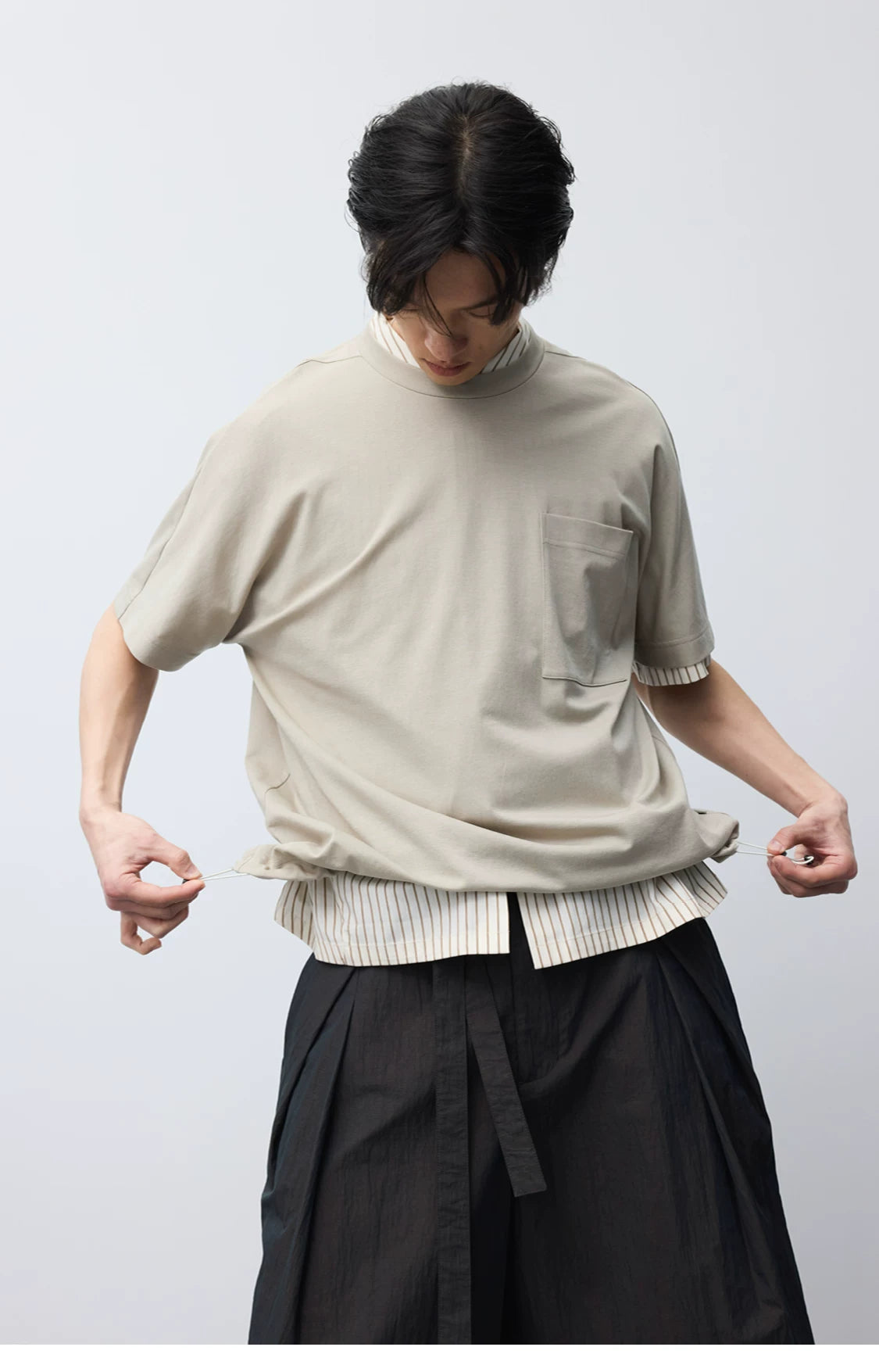 Triacetate Blend Pocket T-Shirt
