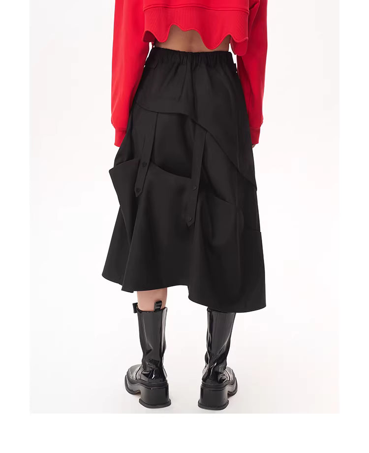 Midnight Coquette Tiered Skirt