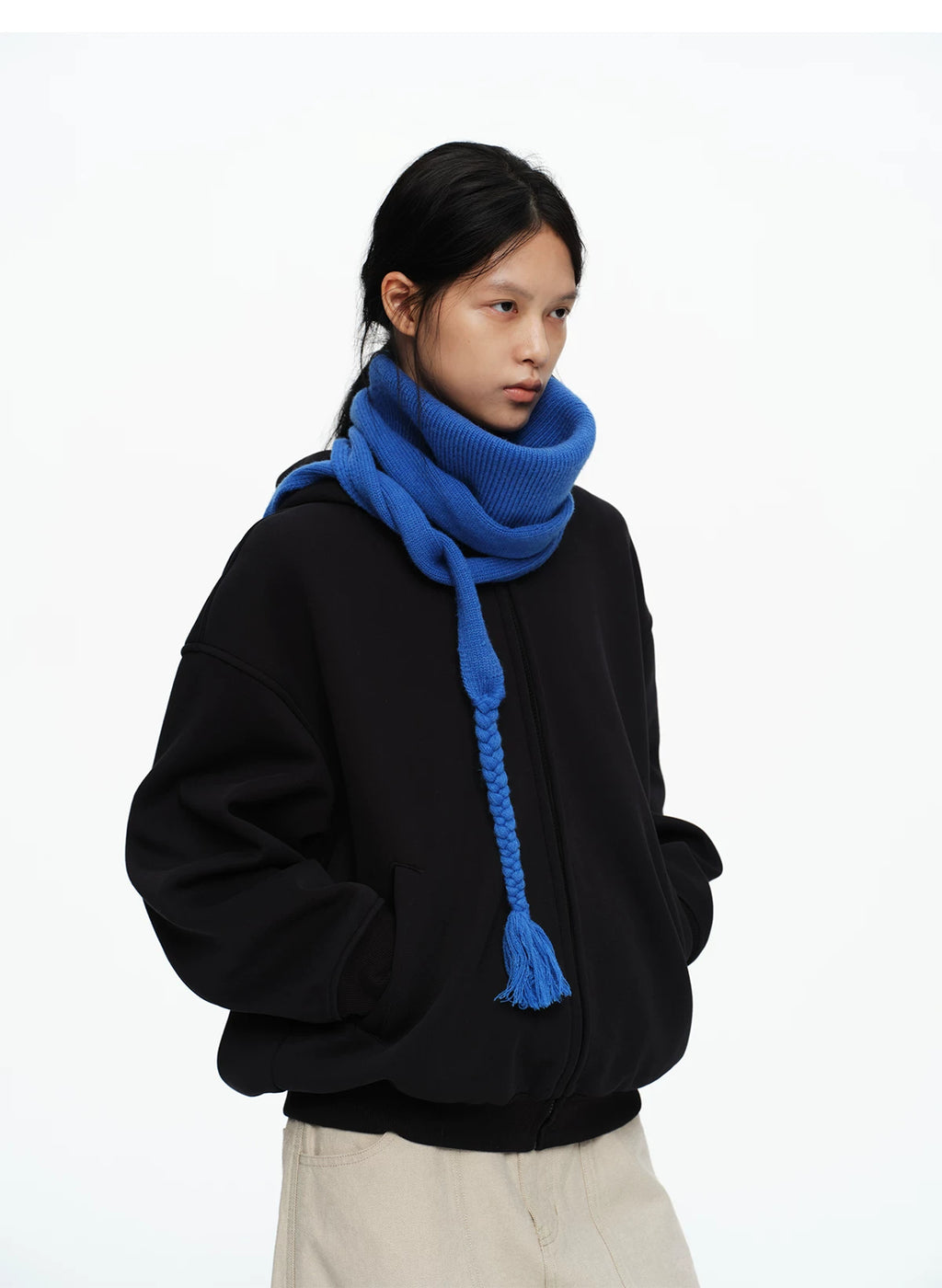 Cobalt Braided Scarf