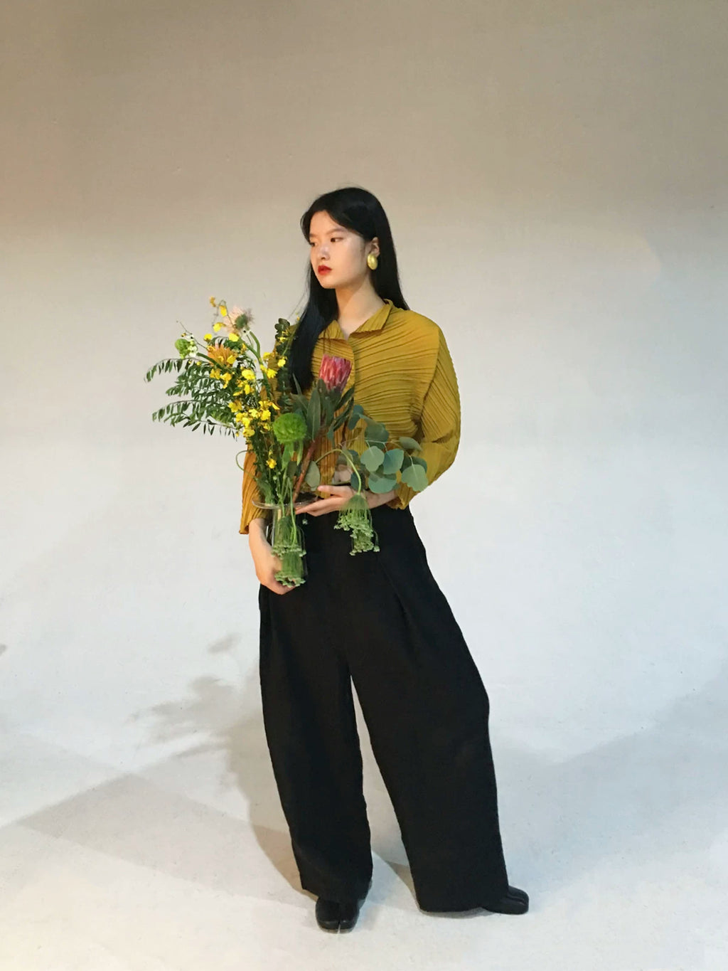 Aureate Exoskeleton Pleat Shirt