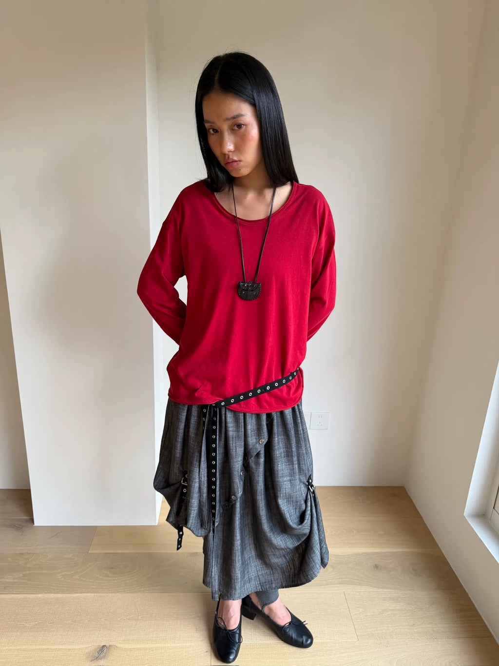 Deconstructed Harness Midi Skirt