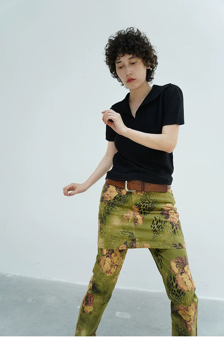 Micro-Piqué Polo Top