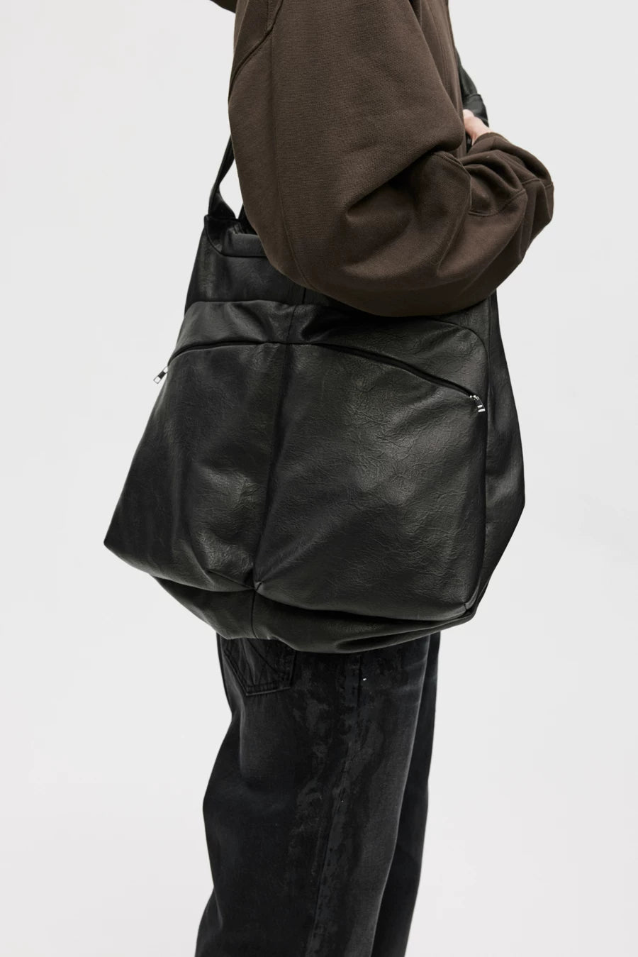 Bow Strap Slouch Messenger Bag