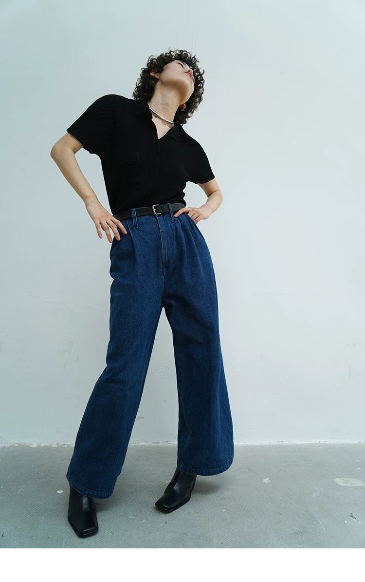 Micro-Piqué Polo Top
