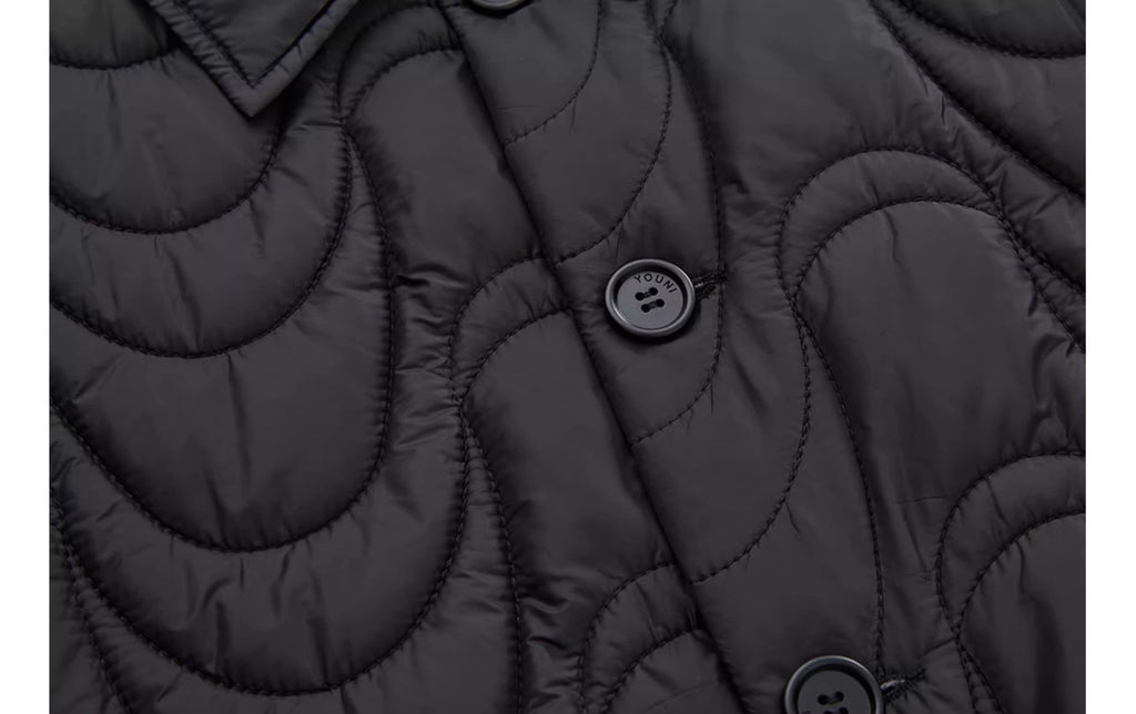 Obsidian Tide Quilted Parka