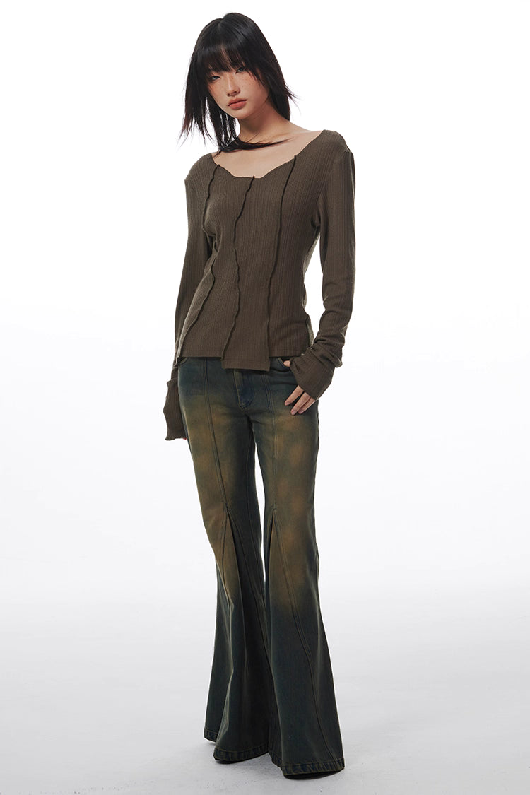 Ribbed Long Sleeve Top