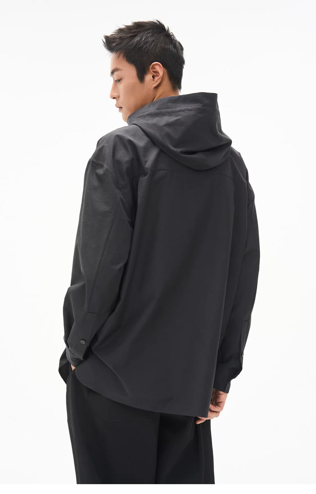 Micro-Topography Hooded Jacket