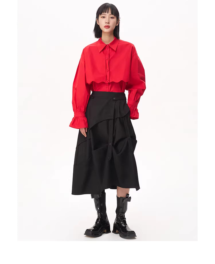 Midnight Coquette Tiered Skirt