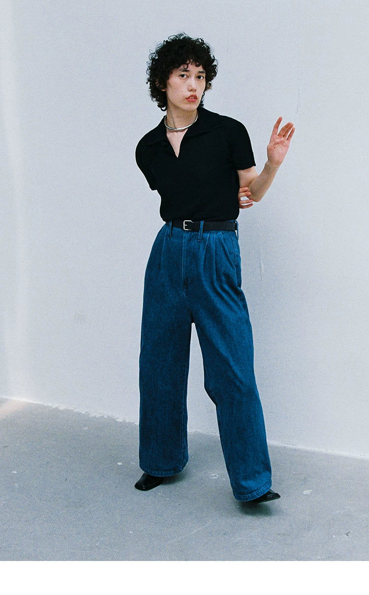 Micro-Piqué Polo Top