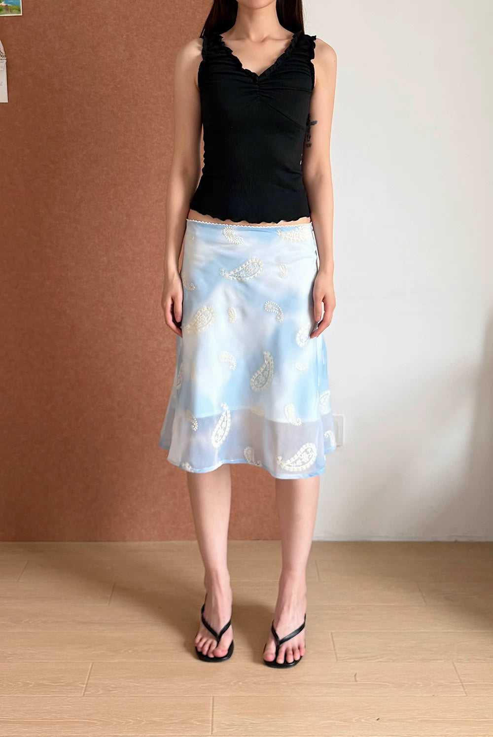 Ruched Ruffle Tank