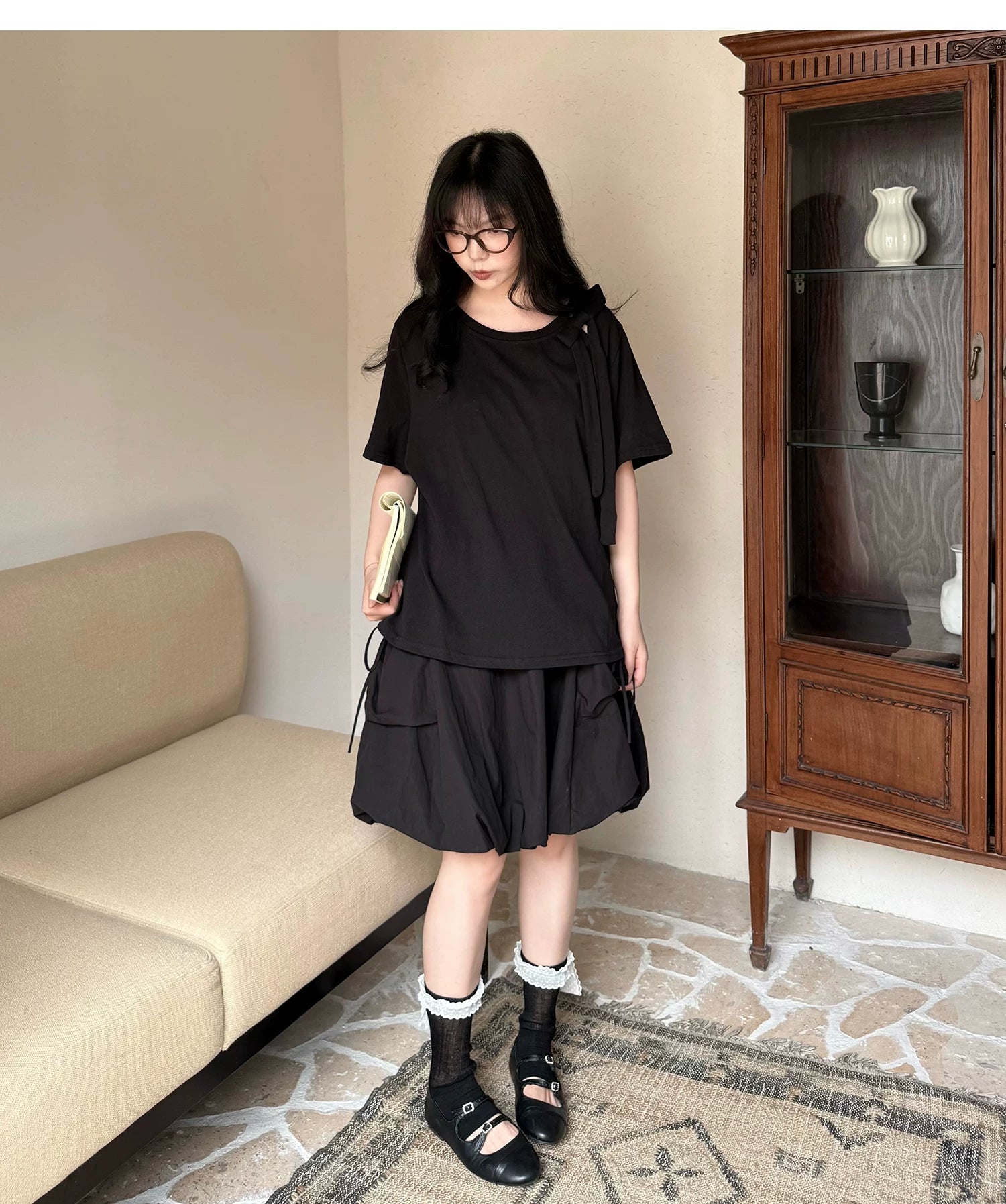 Flower Bud A-Line Skirt