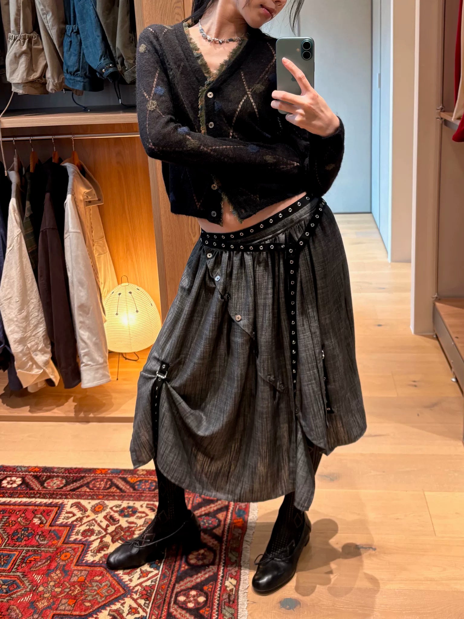 Deconstructed Harness Midi Skirt