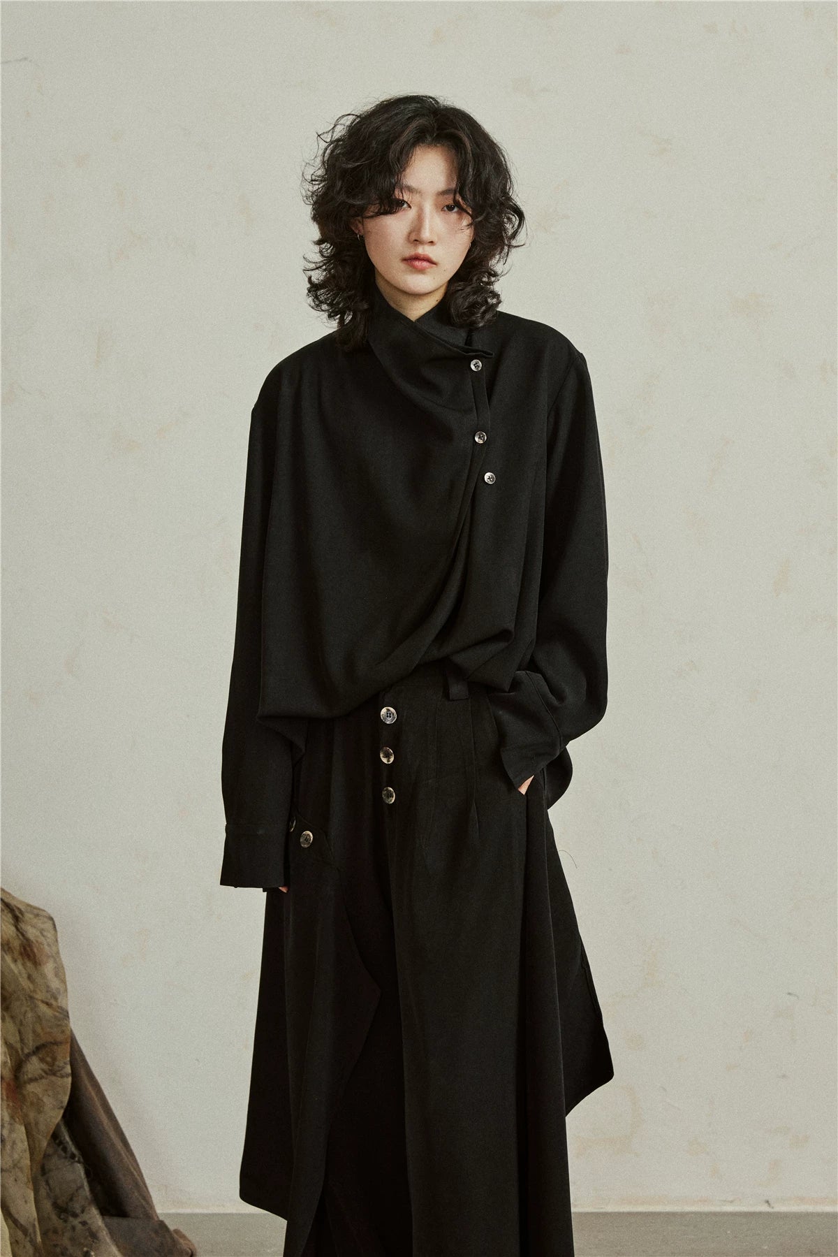 Sculptural Oversized Draped Tunic