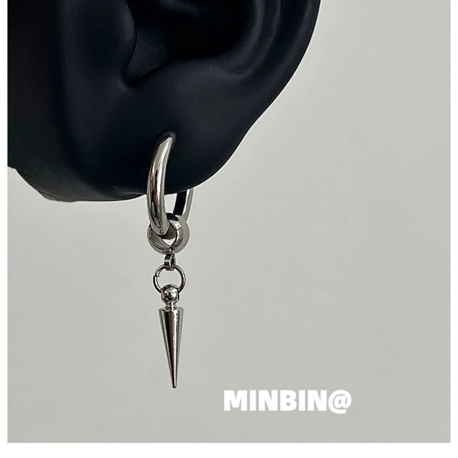 Spike Drop Hoop Earrings