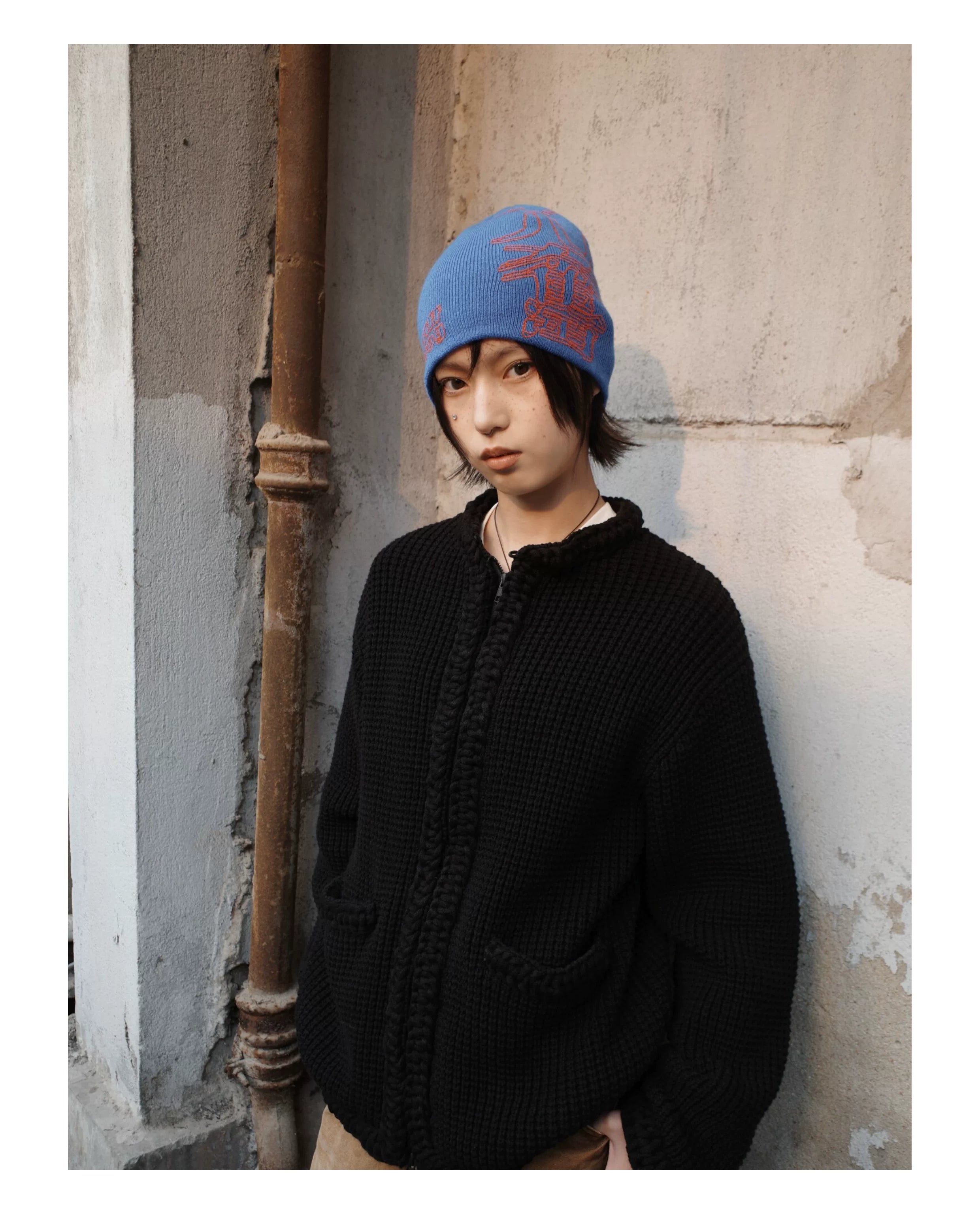 尤奋 Euphoria All-Over Graphic Knitted Beanie