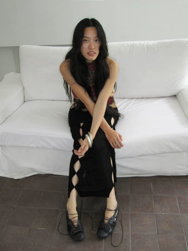Aperture Wool-Blend Skirt