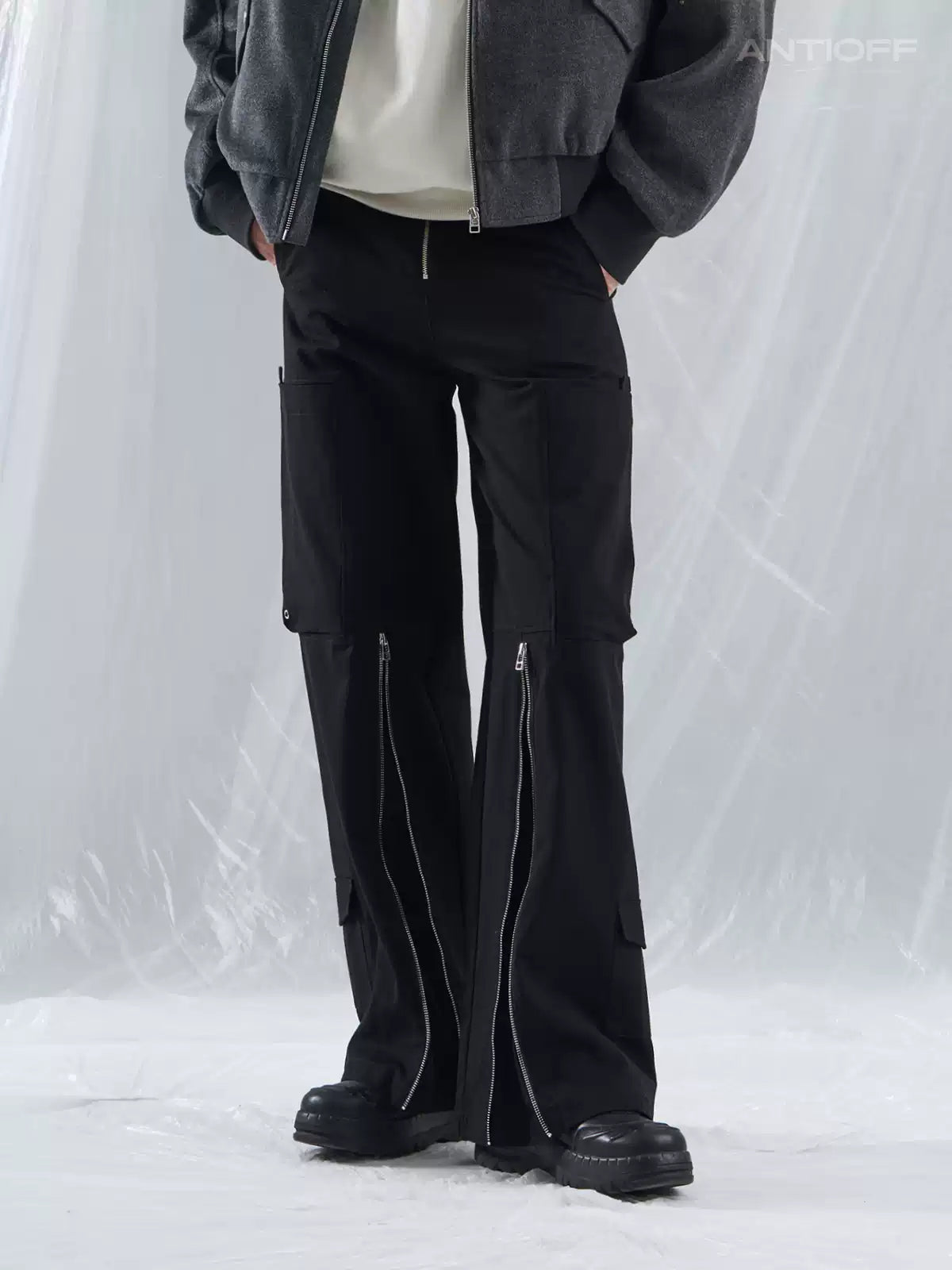 Zip Hem Utility Cargo Trousers