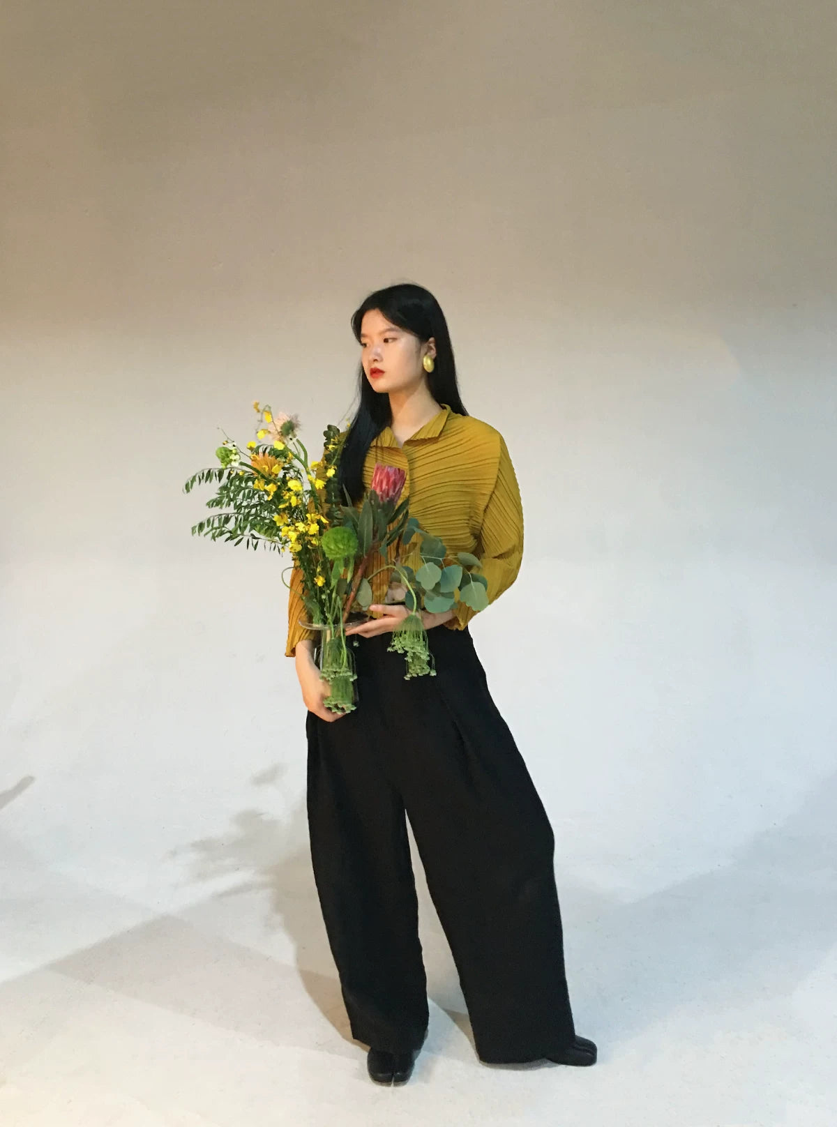 Aureate Exoskeleton Pleat Shirt