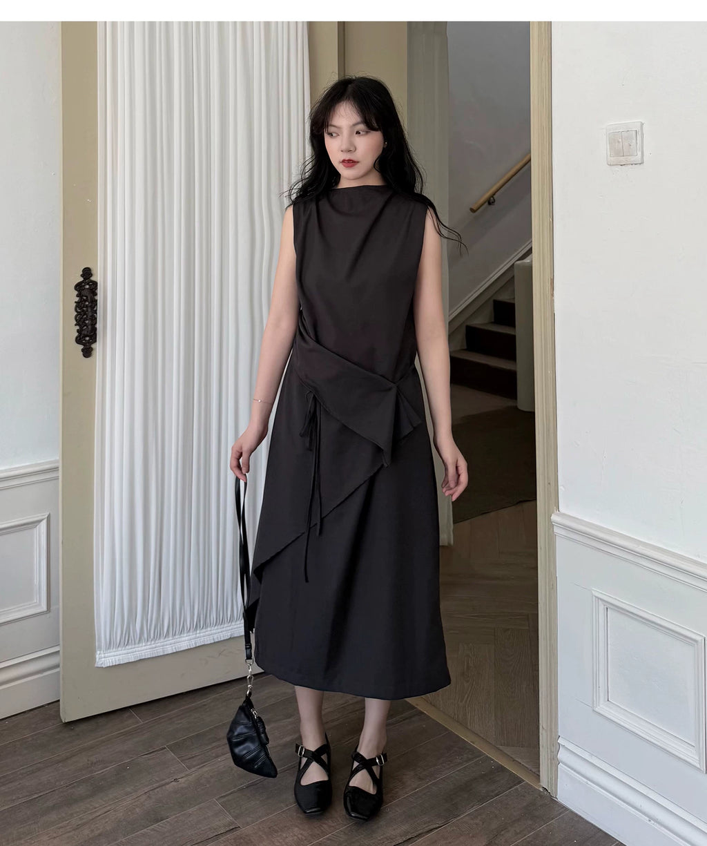 Foldline Wrap Dress