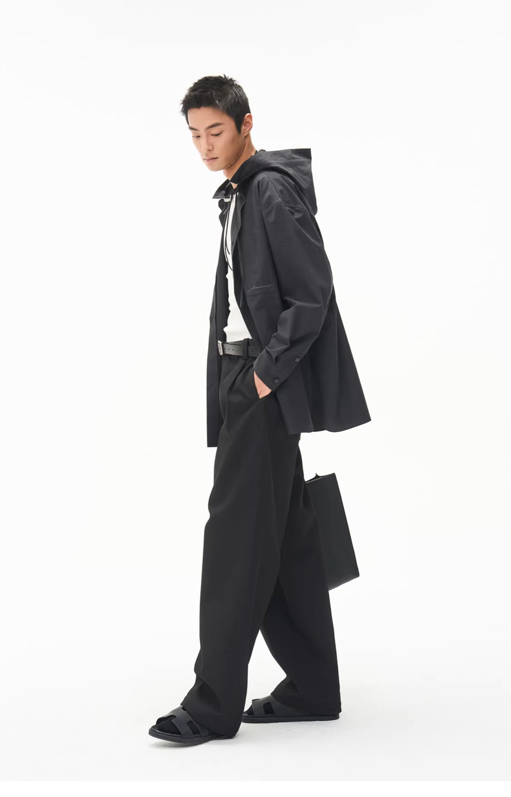 Micro-Topography Hooded Jacket
