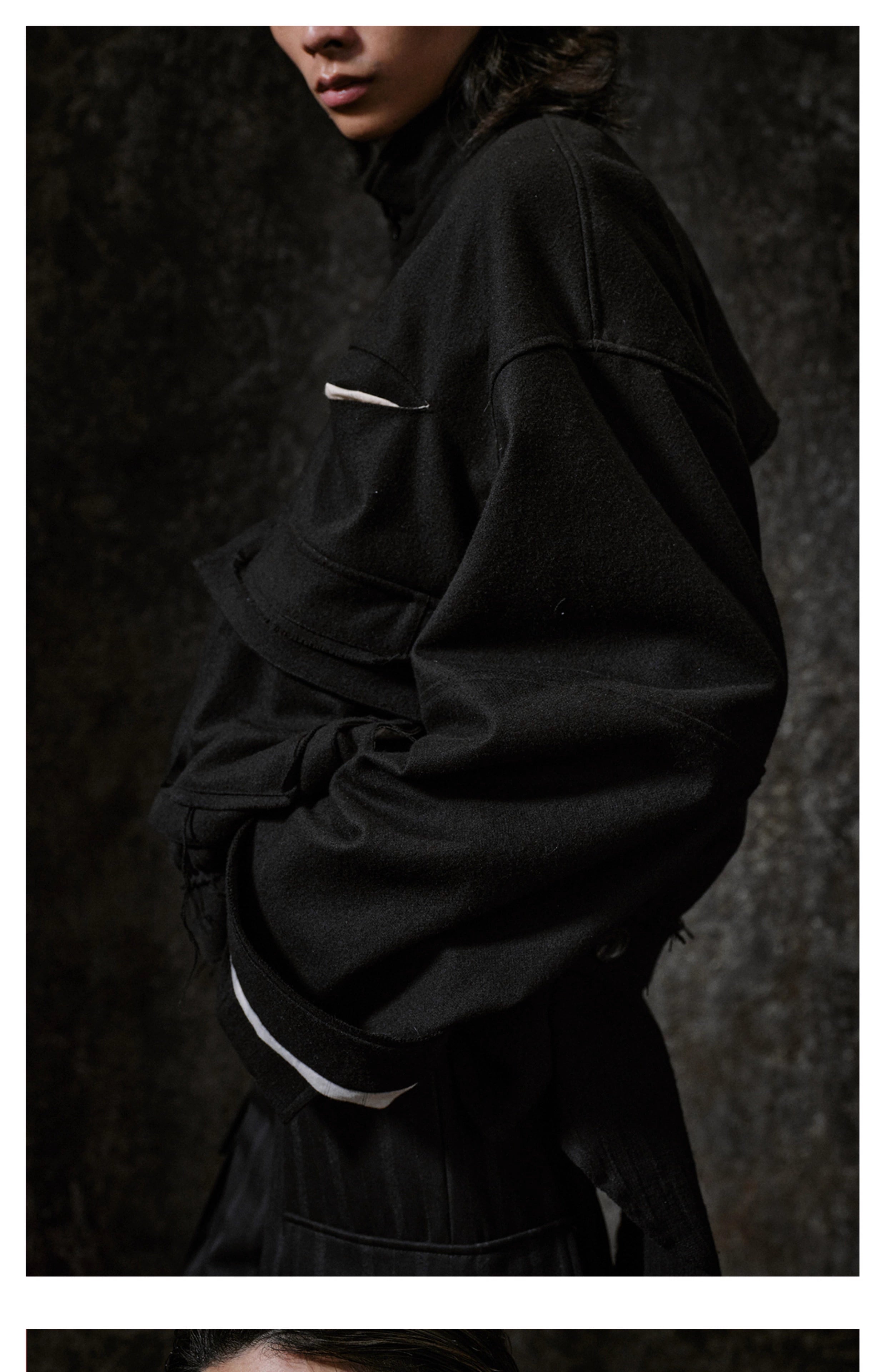 Blouson Jacket in Black Ink