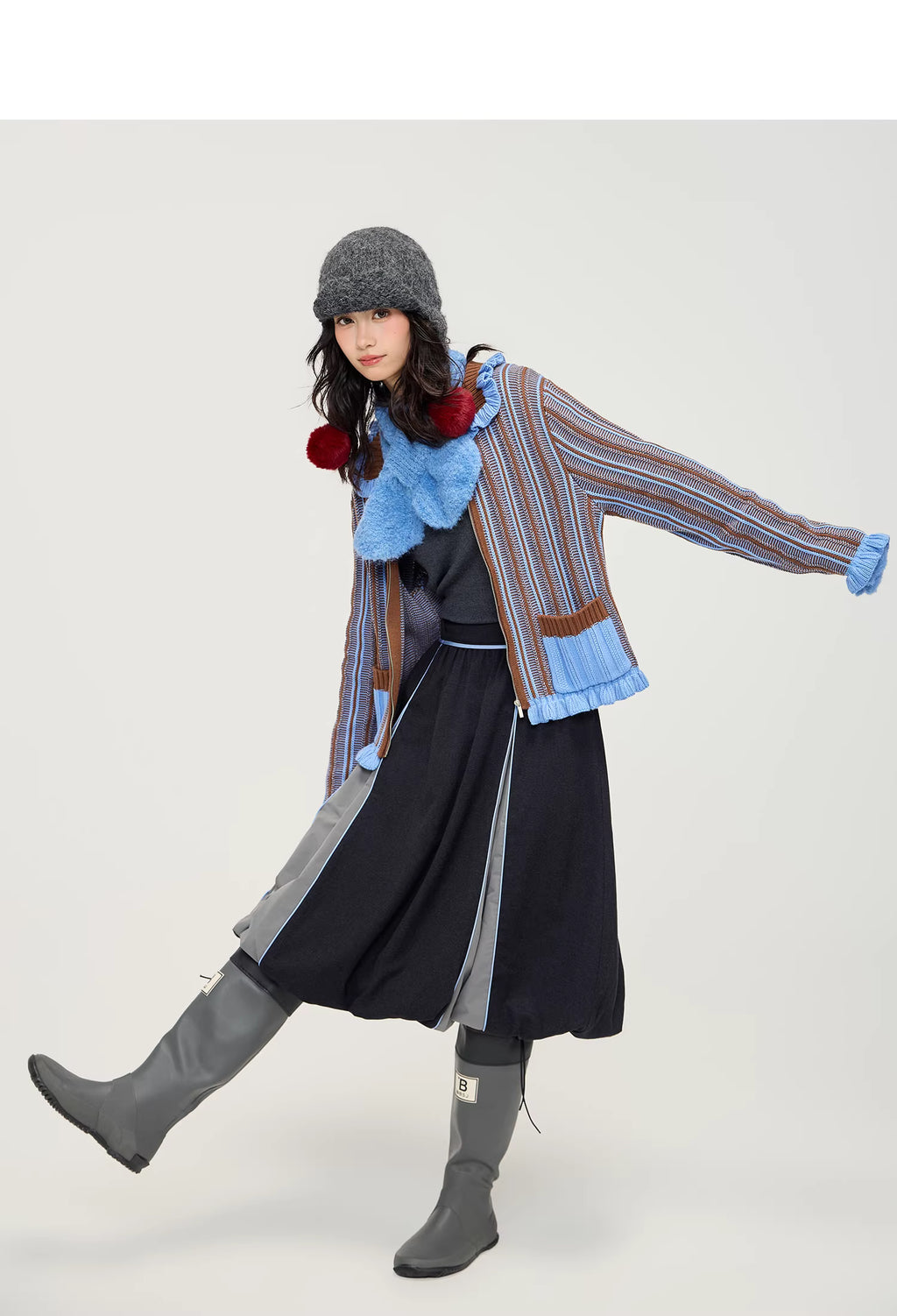 Tulip Bubble Hem Skirt