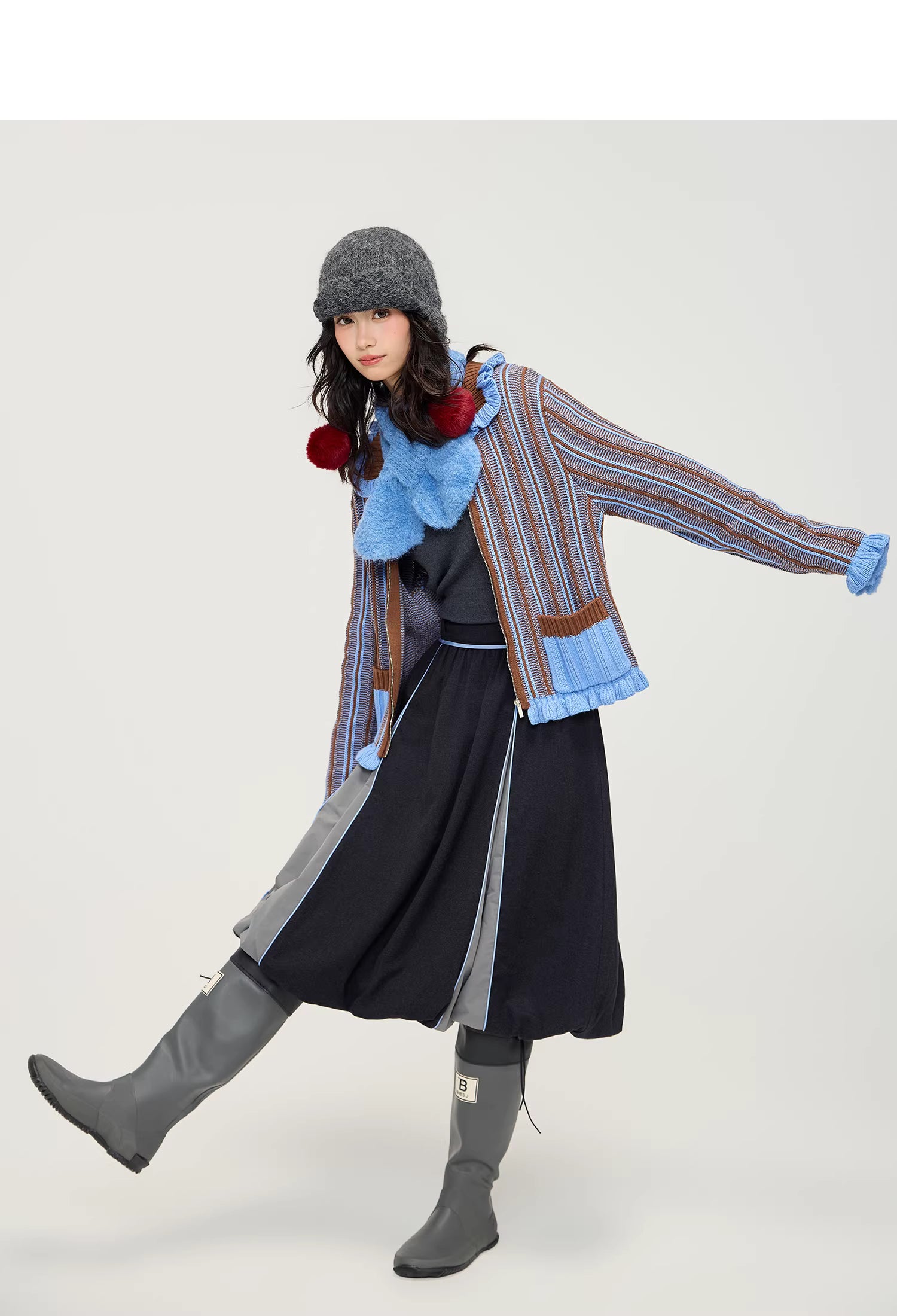 Tulip Bubble Hem Skirt