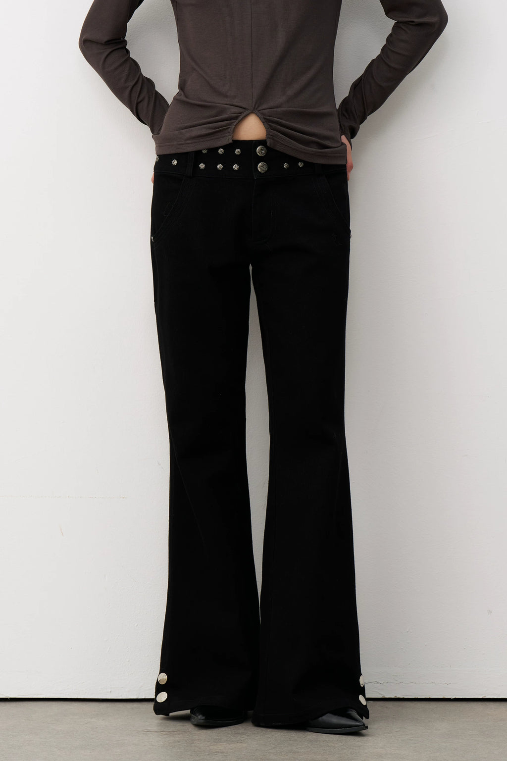 Nocturne Stud Flare Trousers