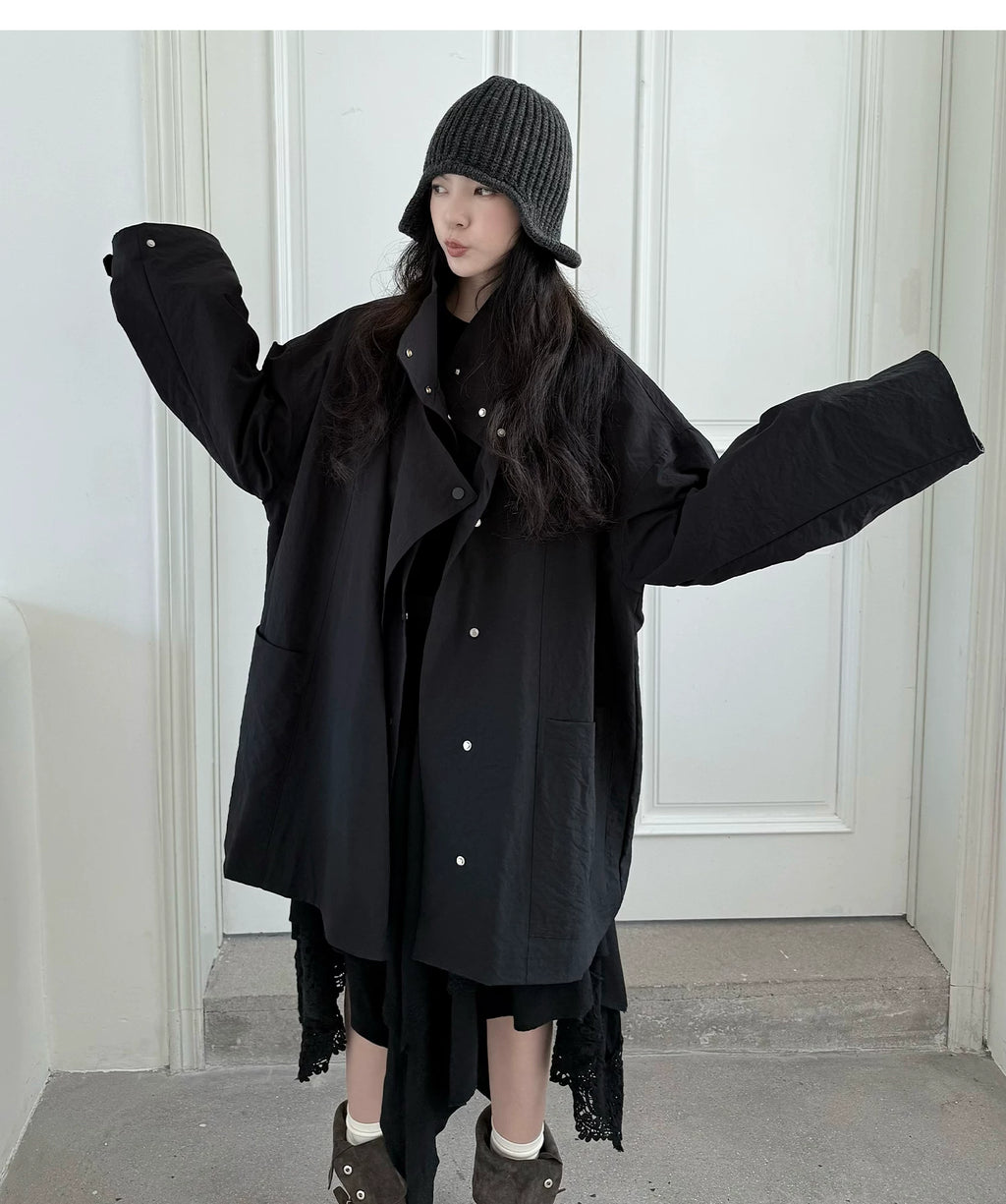 Asymmetric Snap Utility Jacket