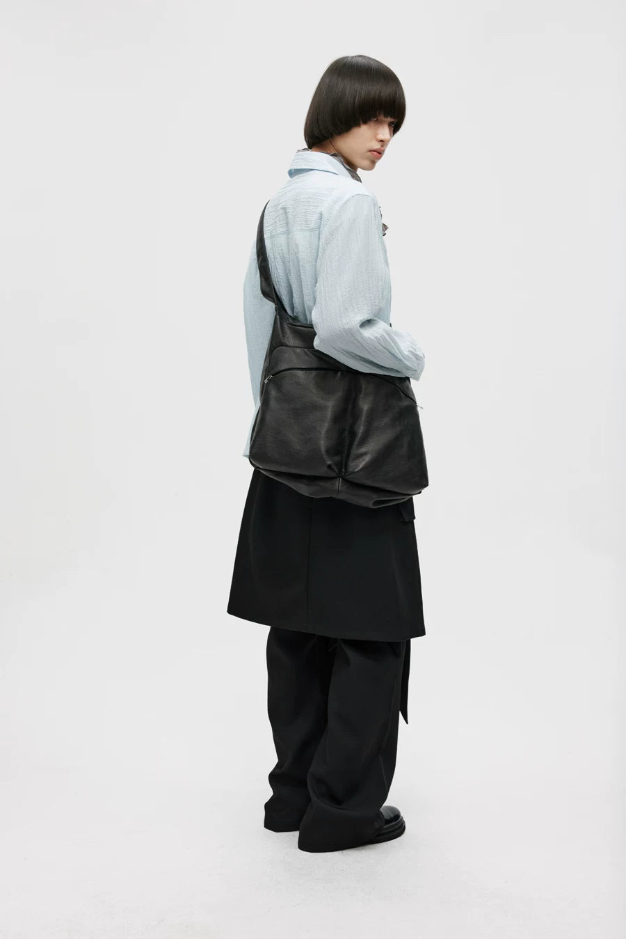 Bow Strap Slouch Messenger Bag