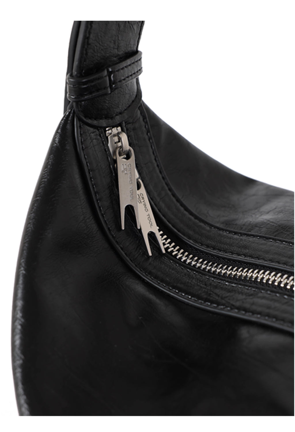 Black Leather Medium Crossbody Bag