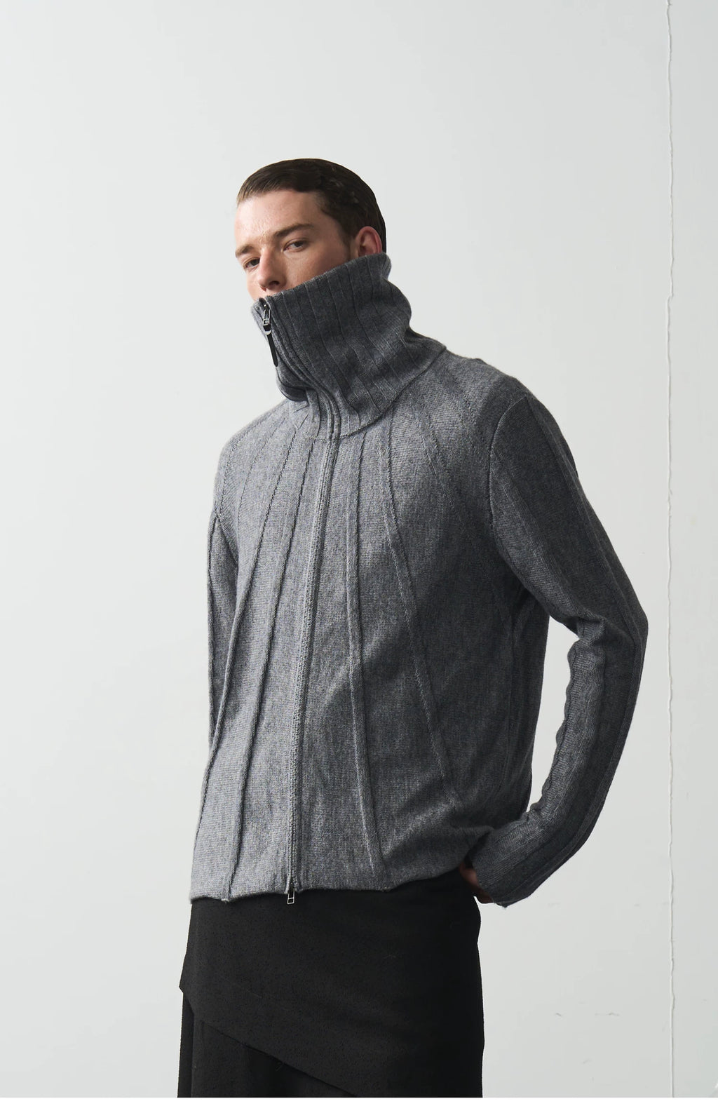 Schema Rib Knit Cardigan