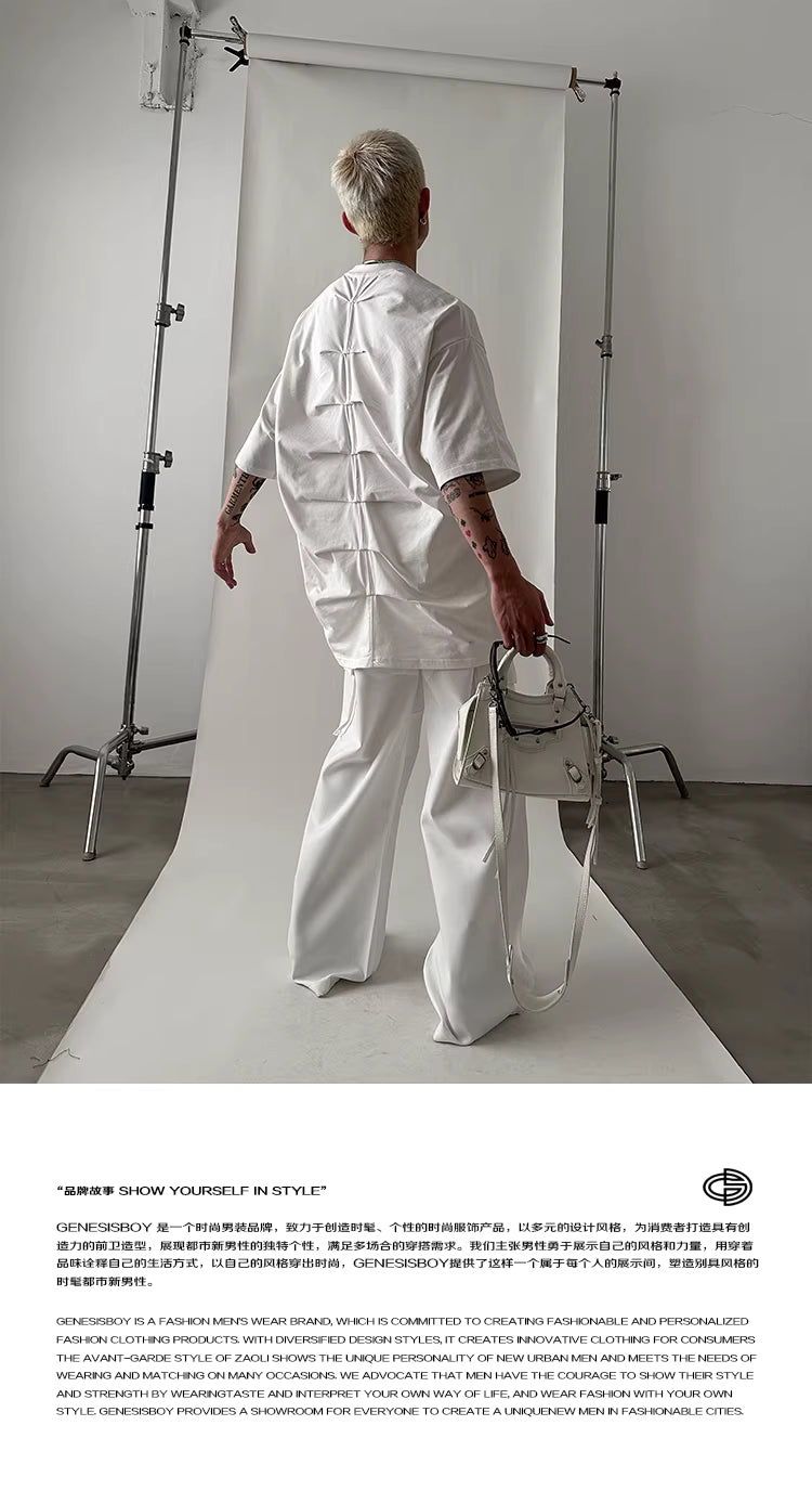 Spine-Pleat Hardware Industrial Tee