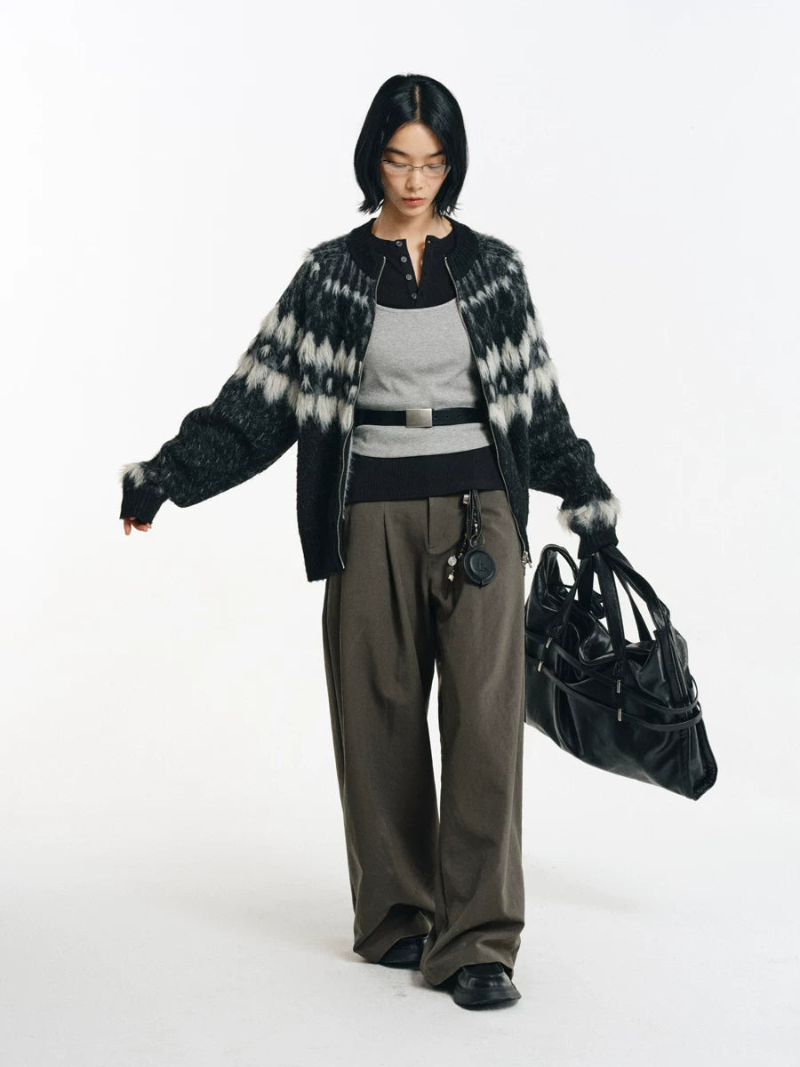 Strapped Buckle Soft-Structure Shoulder Bag