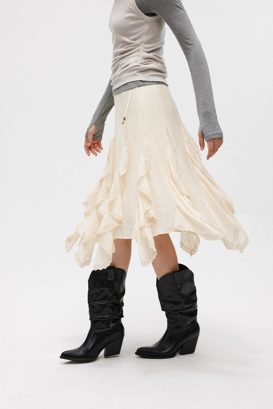 Asymmetric Fluid Flow Skirt