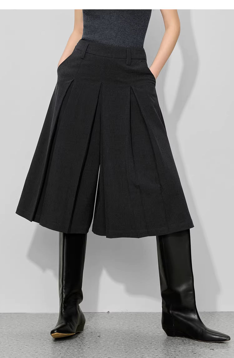 A-Line Pleated Culottes