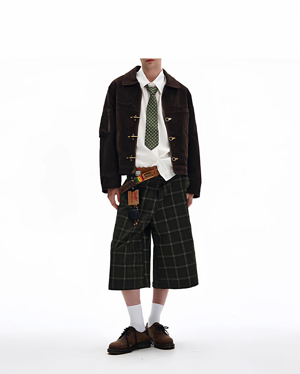 Croc-Clasp Suede Bomber