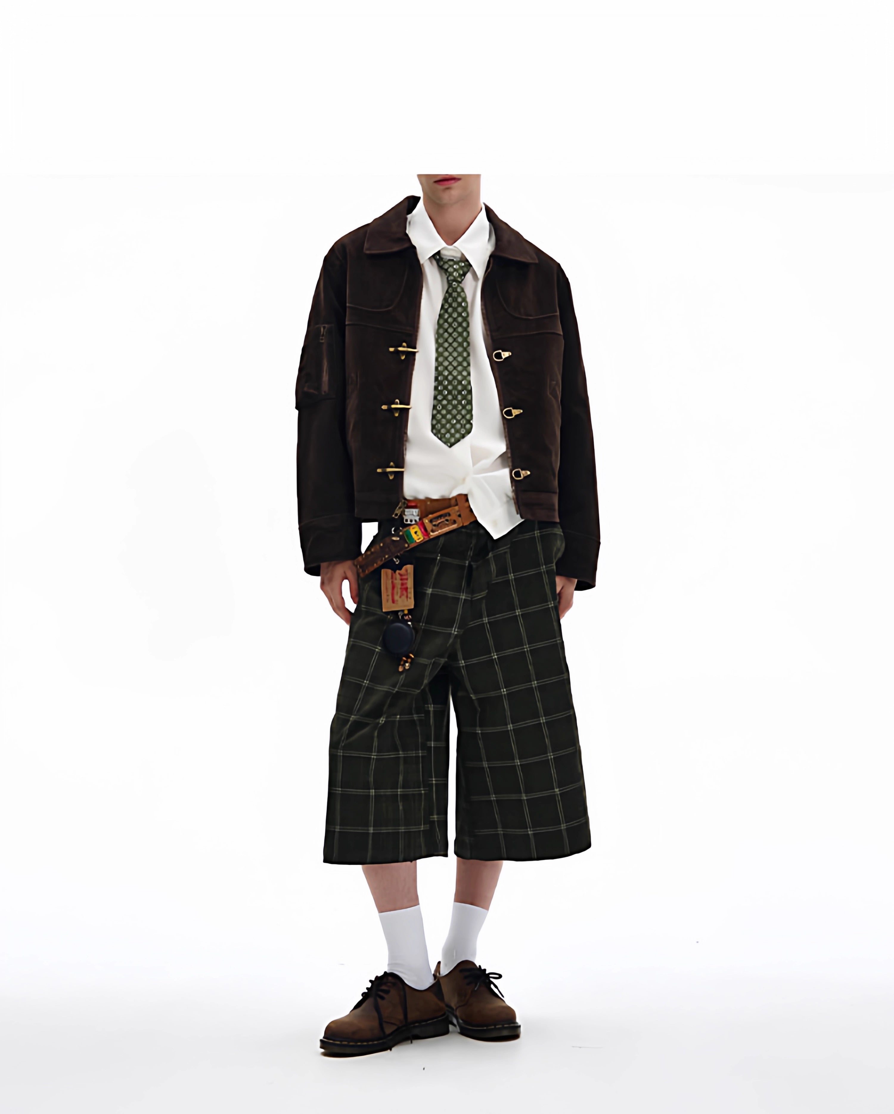 Croc-Clasp Suede Bomber