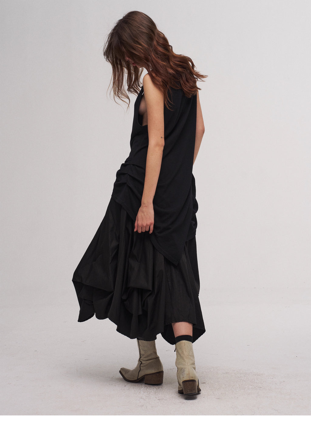 Tulip Skirt in Black Ink