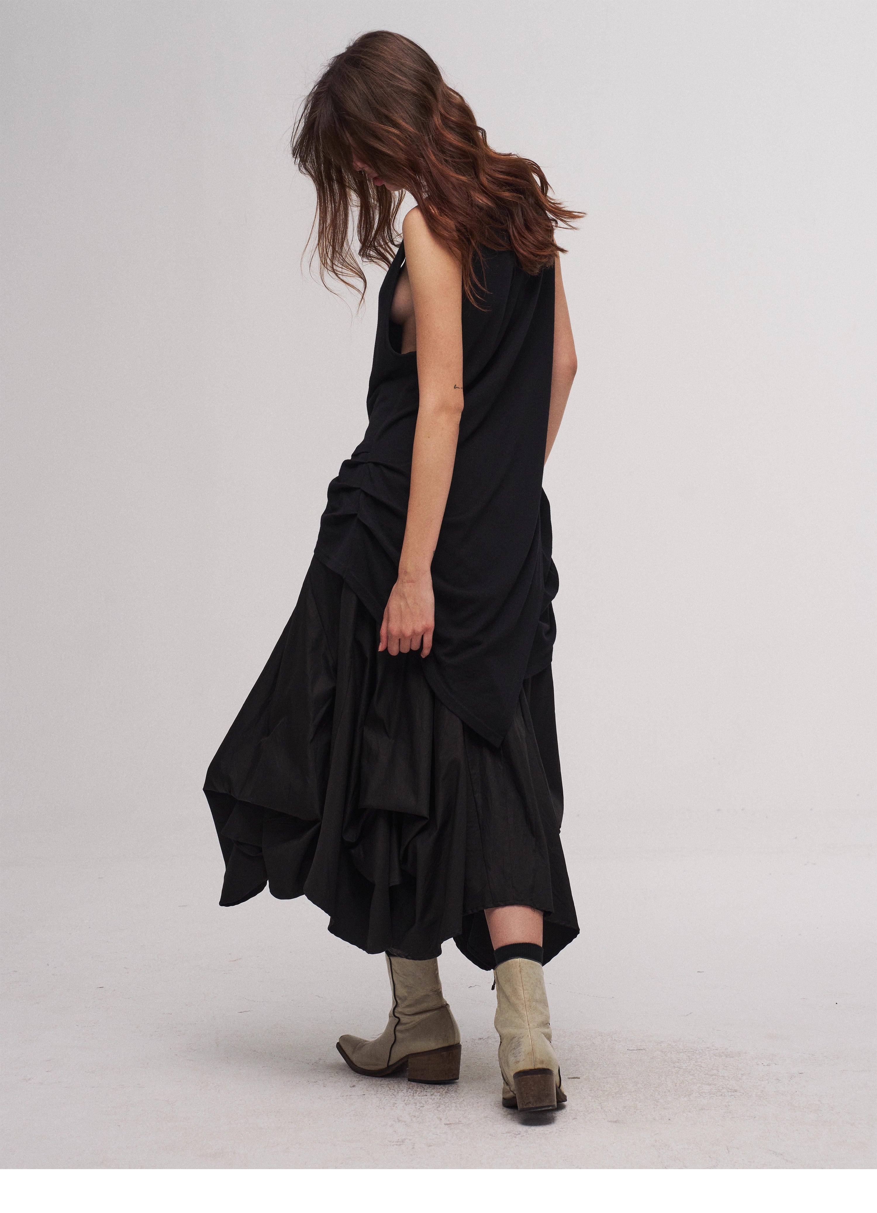 Tulip Skirt in Black Ink